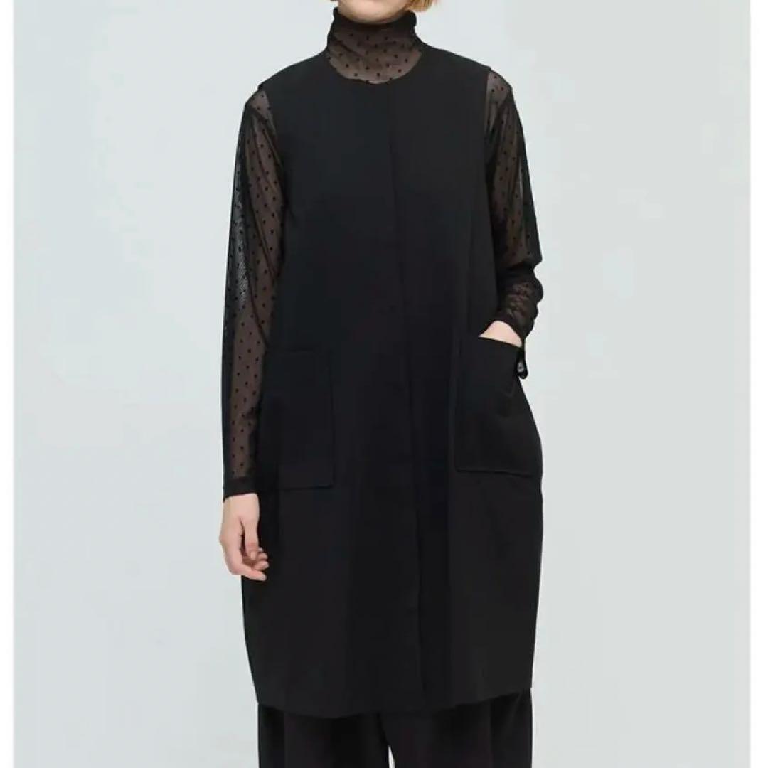 【新品】ミズイロインド♡フロントフライ コクーン ロングジレ ベスト ワンピース