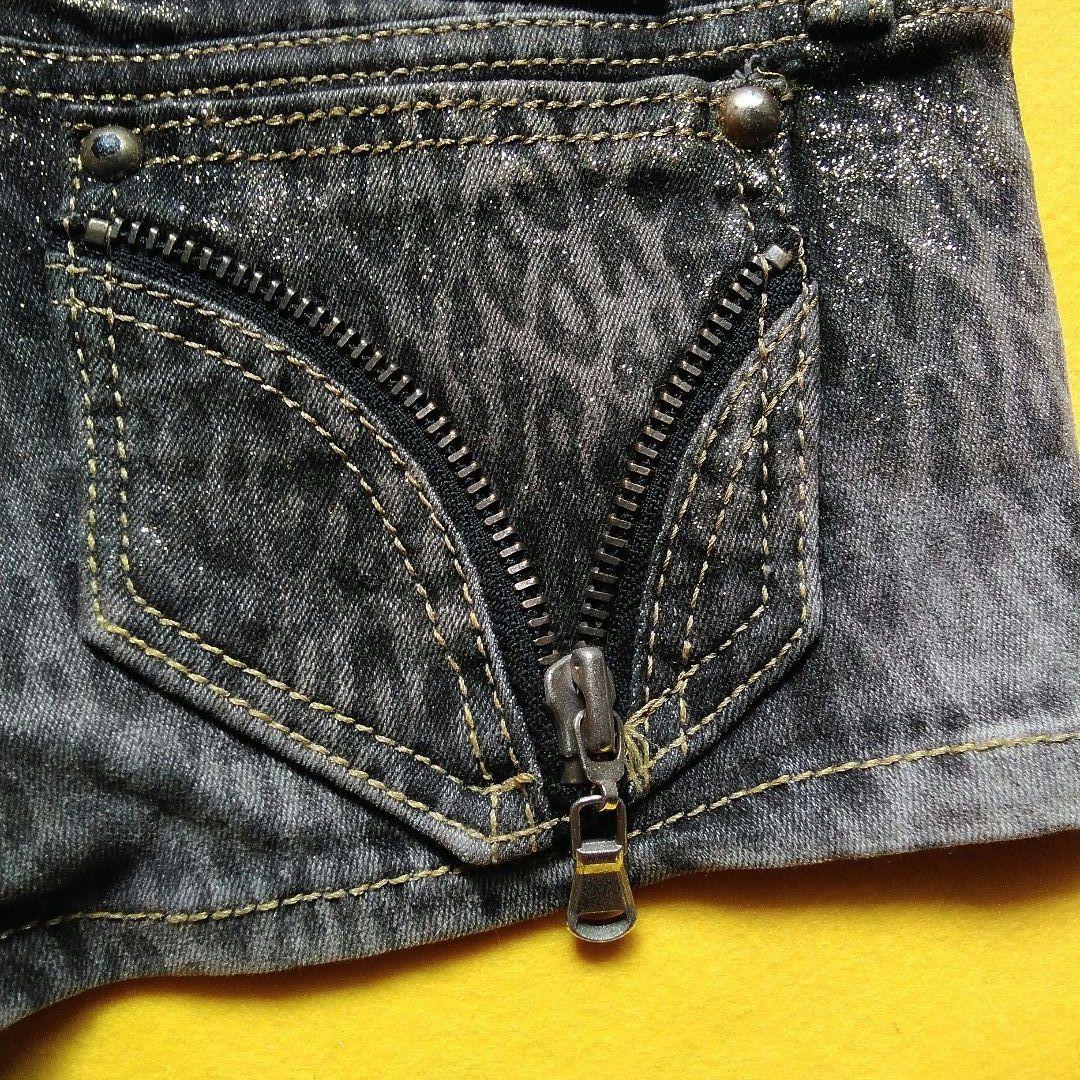 d.i.a.(ダイヤ)「 ヒョウ柄デニム ショートパンツ」サイズ24