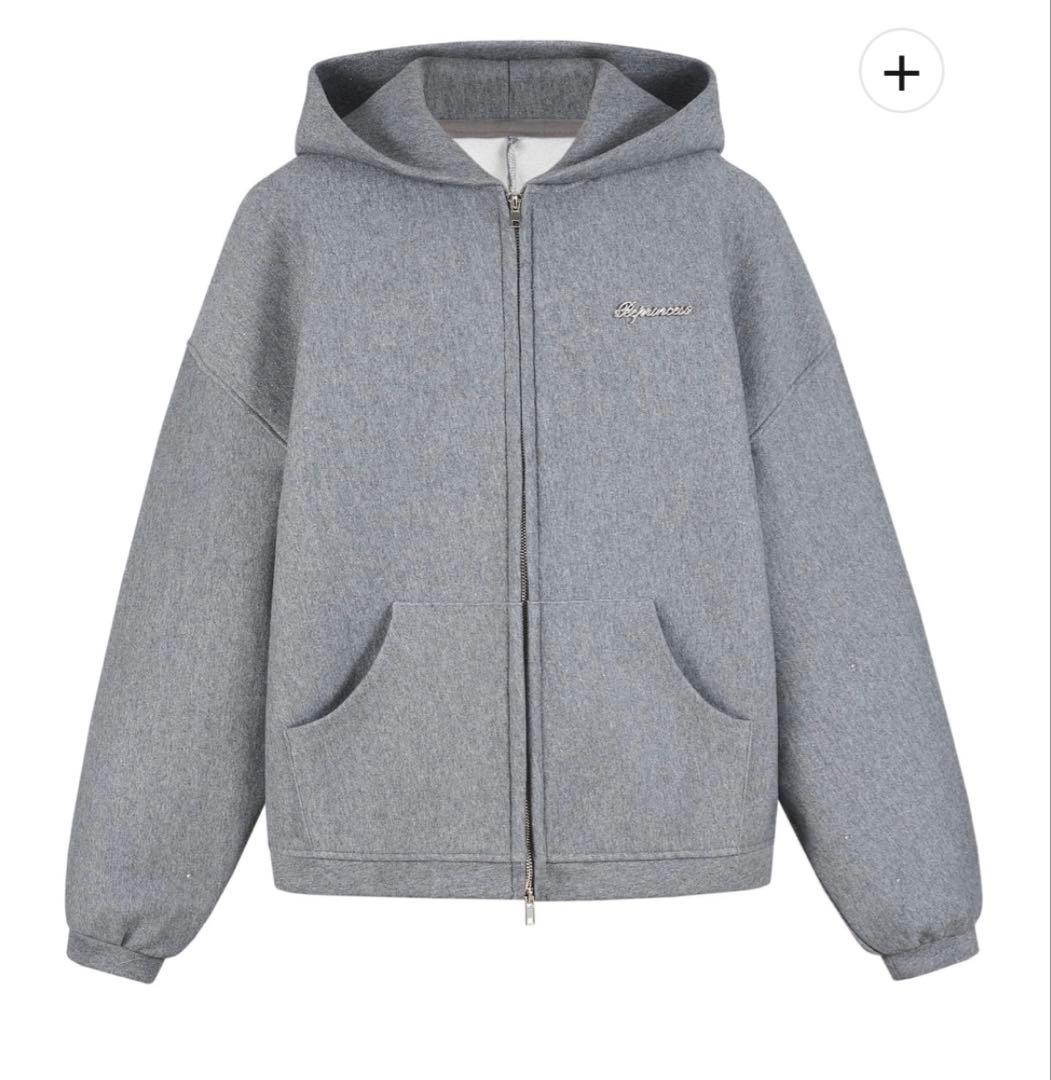 ♡andwang Kirakira zip up （gray）♡