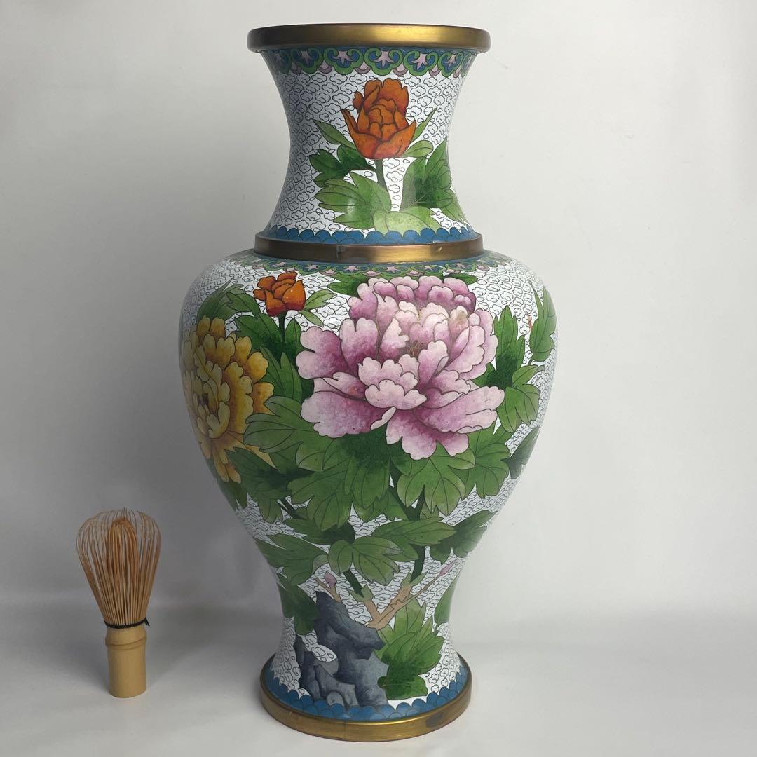 中国 七宝 JINGFA 王去 花瓶 大花瓶 花入 置物