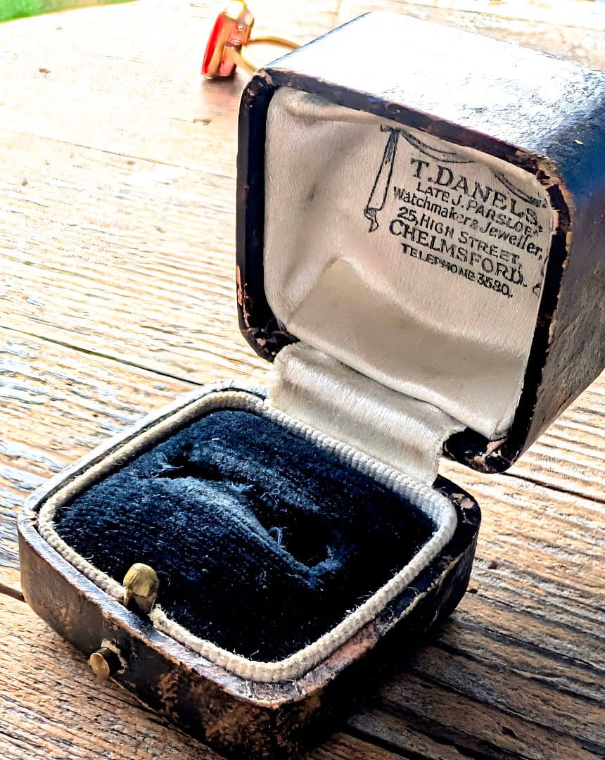 英国アンティーク　リングケース　ヴィクトリアン初期 ✨️ビンテージミニチュア椅子