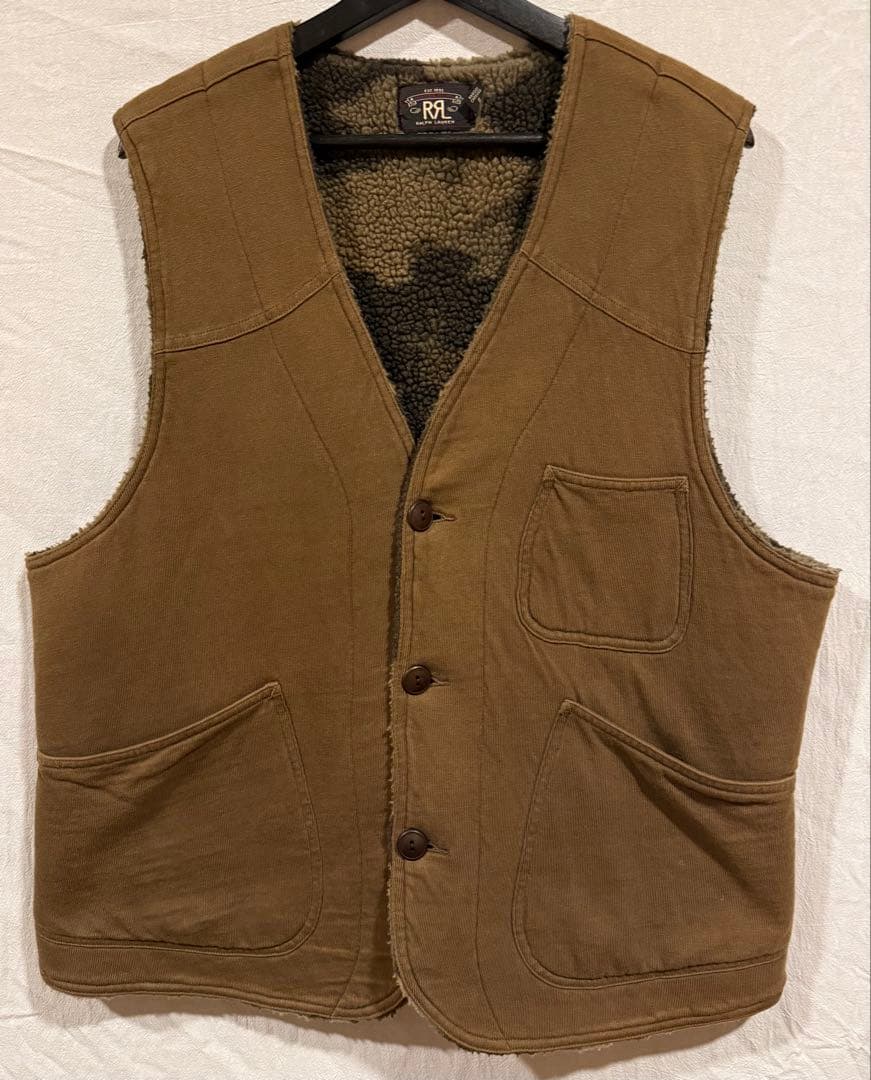 ダブルアールエル　Double RL KNIT HUNTING VEST XL