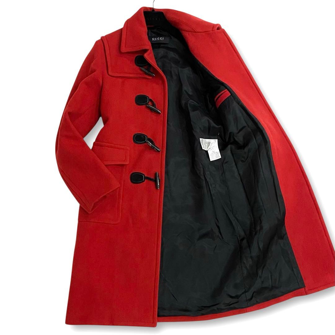 15-16AW★ミケーレ期★グッチ ダッフルコート 赤 メンズ 48 イタリア製