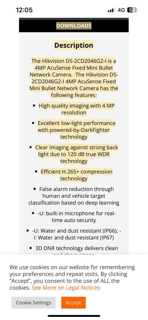 DS-7604NI-I1/4Pネットワークビデオレコーダー　カメラx3