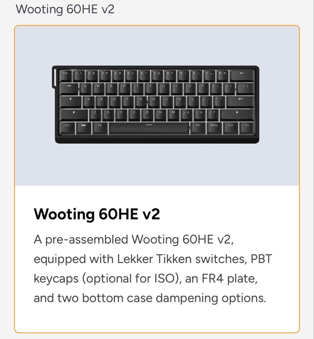 ふ*瀬様 【新品未開封】Wooting 60HE v2 ANSI Black【N