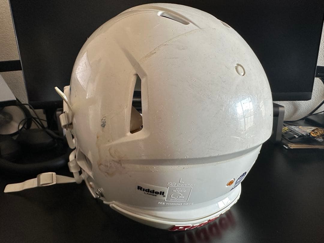 Riddell ホワイト アメリカンフットボールヘルメット