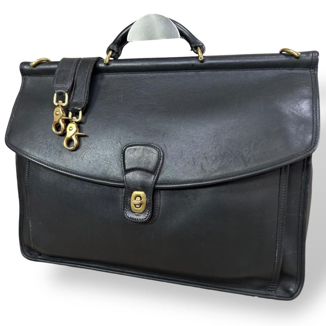 美品 オールドコーチ 2way ビークマン 黒 ブリーフケース ビジネスバッグ