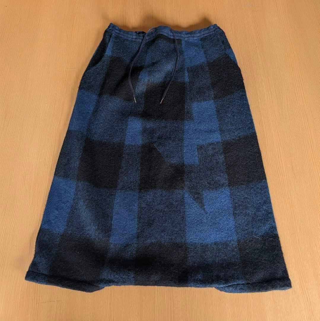 stof ストフ モヘア＆ウール ブロックチェック切り替え サルエルパンツ