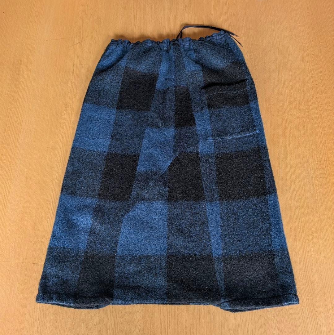 stof ストフ モヘア＆ウール ブロックチェック切り替え サルエルパンツ