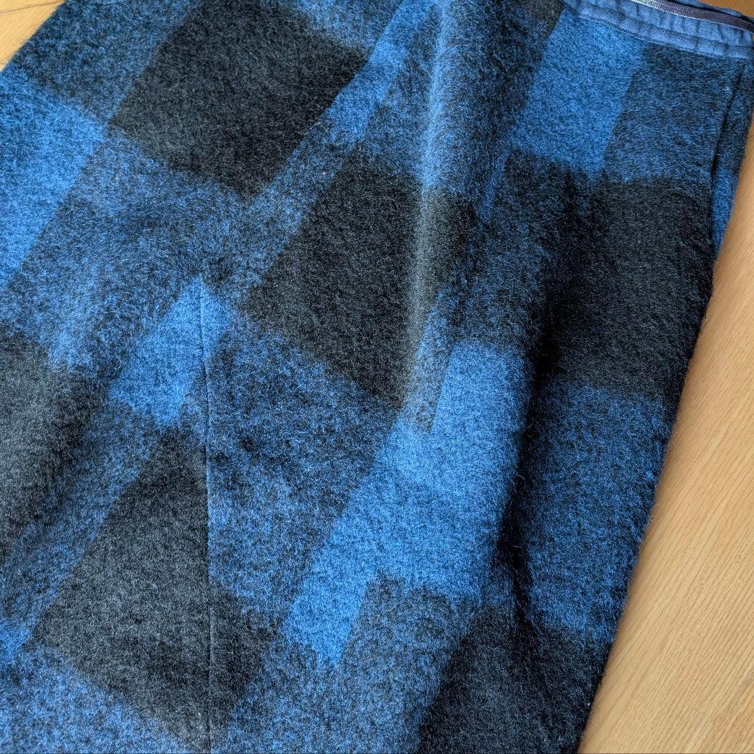 stof ストフ モヘア＆ウール ブロックチェック切り替え サルエルパンツ