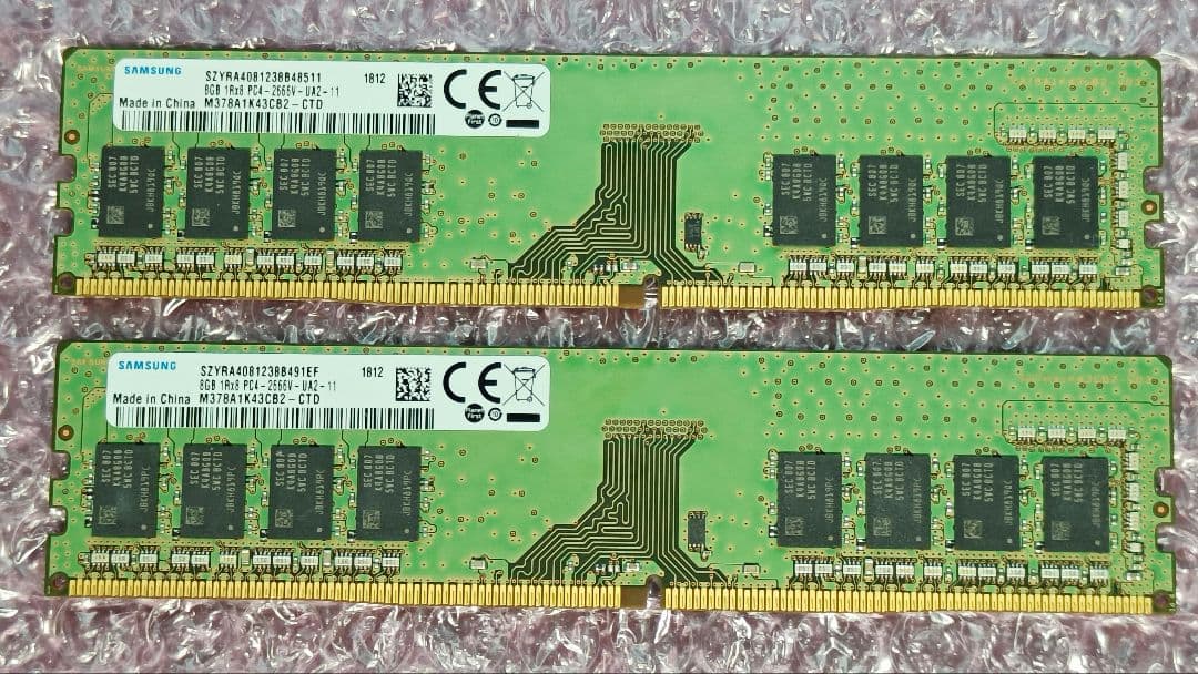 DDR4 8GBx2枚 16GB pc4-2666 動作確認済み ⑪