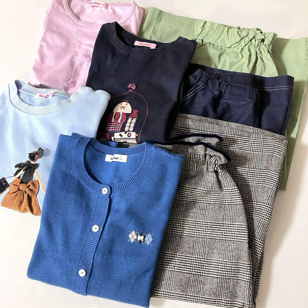 ファミリア　トップス　パンツ　７点まとめ売り　160