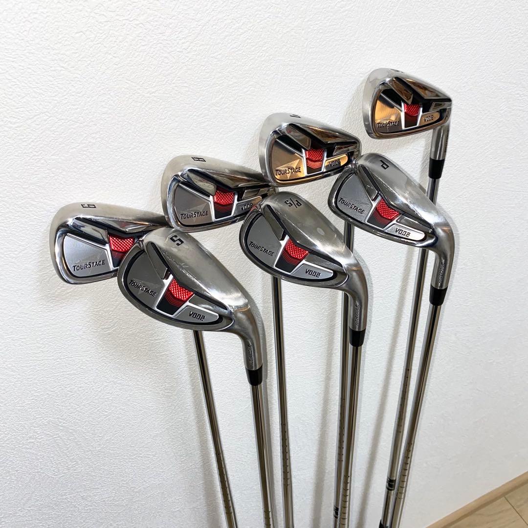 美品☆TOURSTAGEゴルフクラブ フルセット☆メンズ初心者キャディバッグ付S