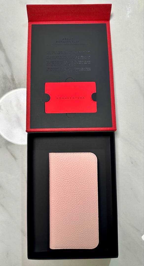 BONAVENTURA ダイアリーケースiPhone14Pro サクラ