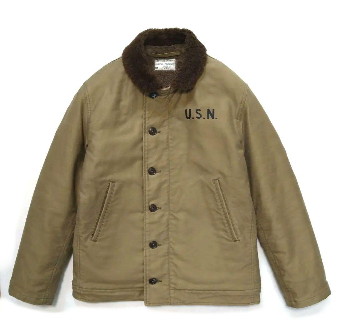 リアルマッコイズ N-1 N1 デッキジャケット カーキ サイズ38