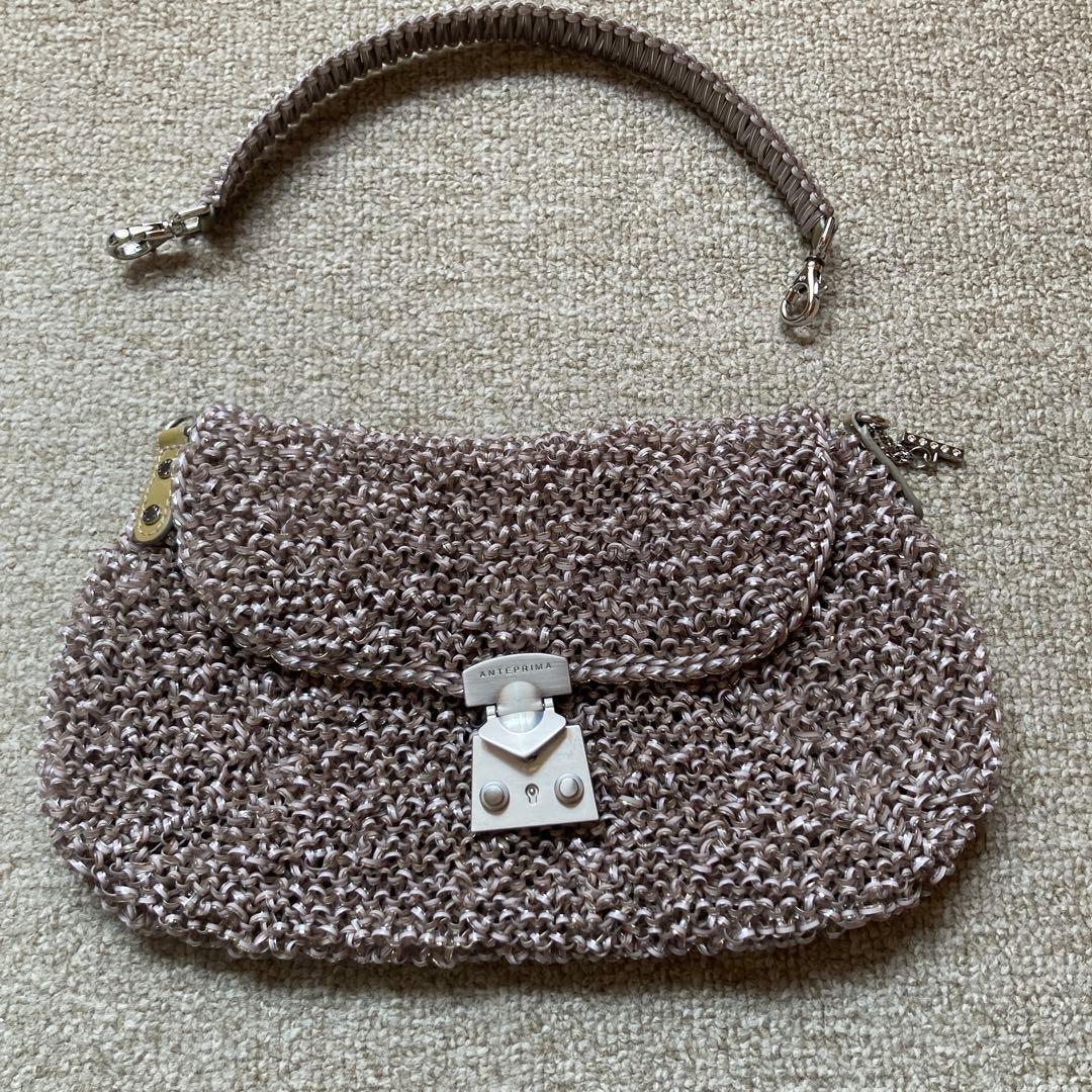 ANTEPRIMA グレーベージュ パーティーワイヤーバッグ