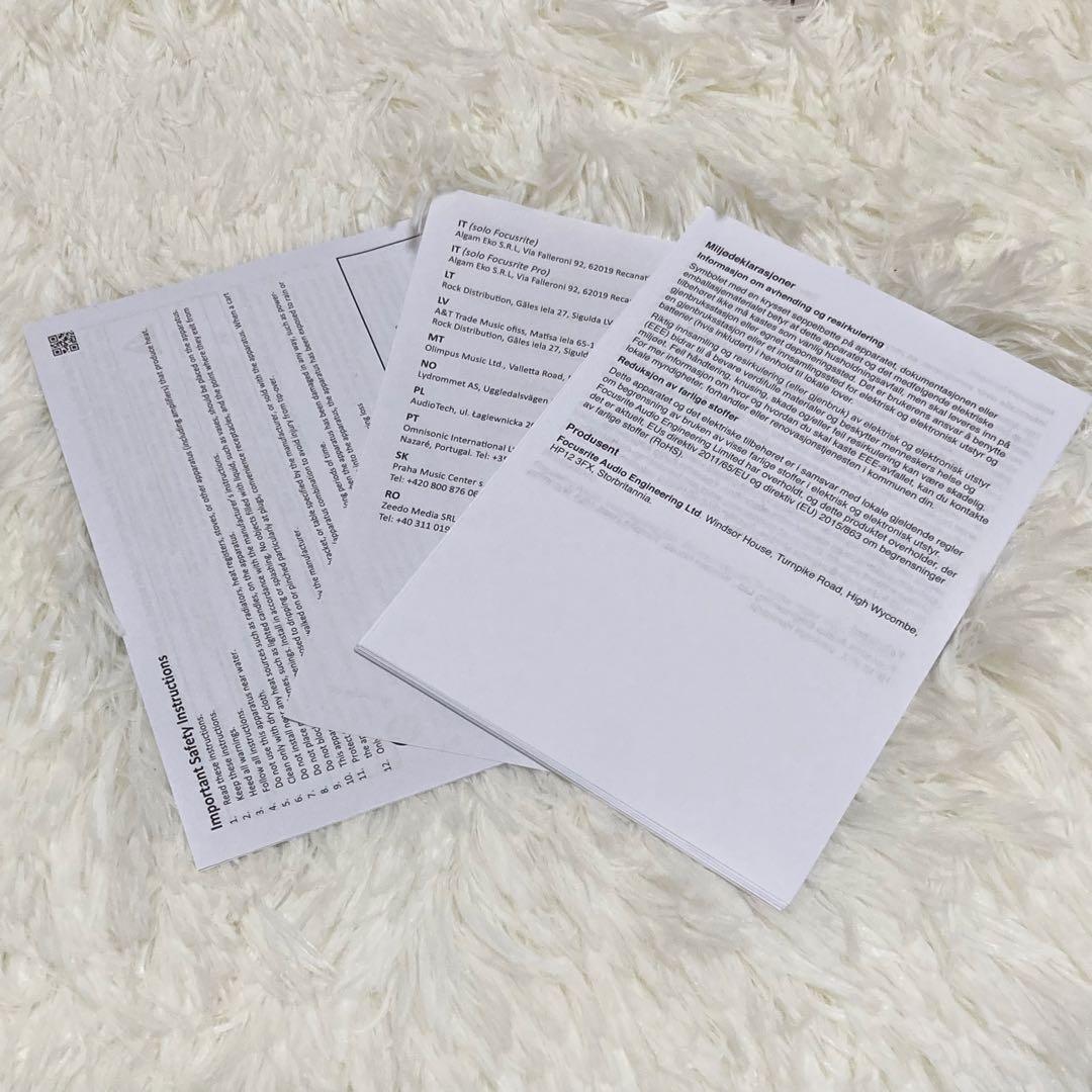 Focusrite Scarlett 2i2 3rd Gen【ケーブル付属】