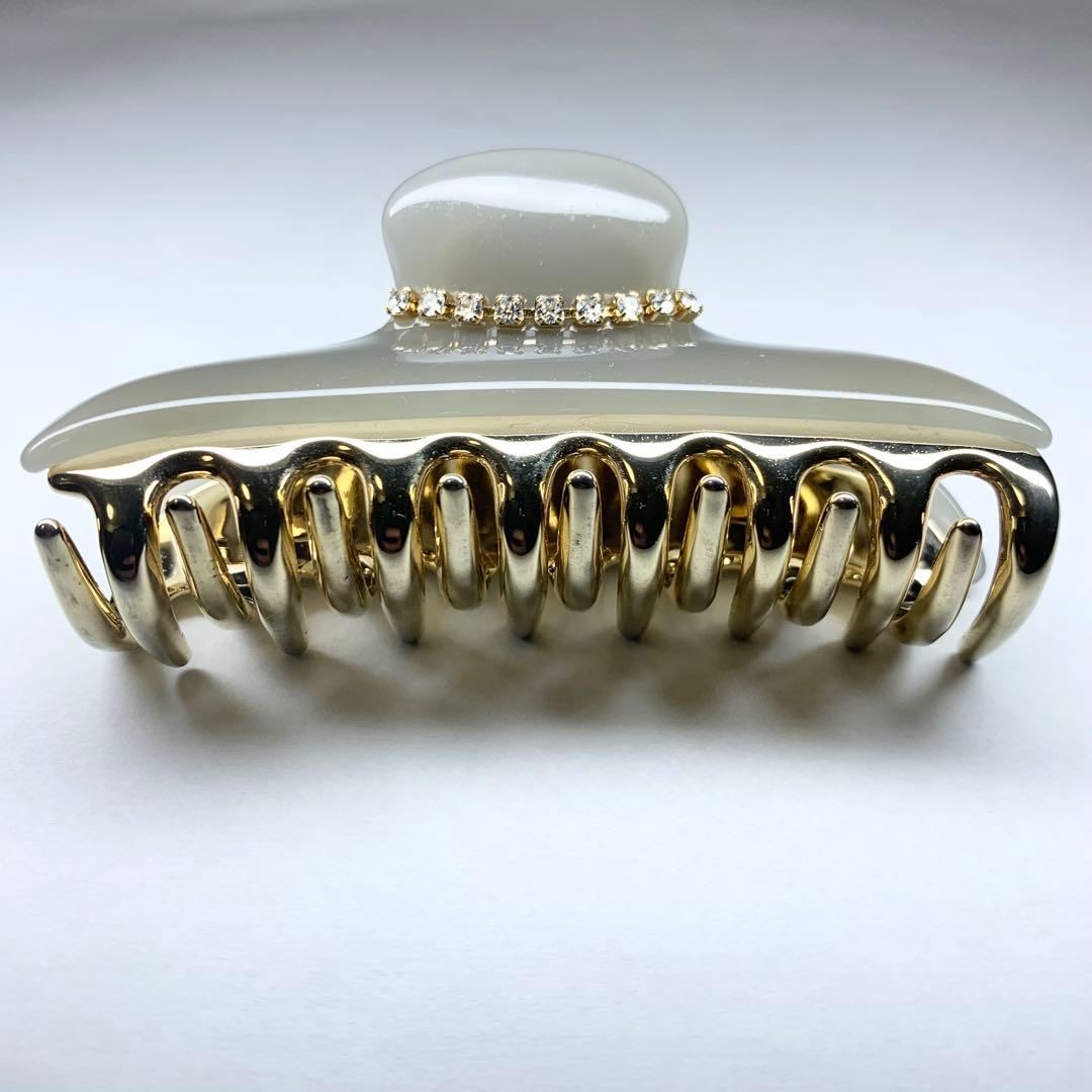 美品 acca アッカ ヘアクリップ ニューコラーナ ラインストーン M 保存袋