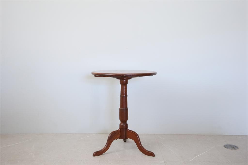 英国アンティーク木製サイドテーブルj/オケージョナル/作業机/飾り棚(89-53