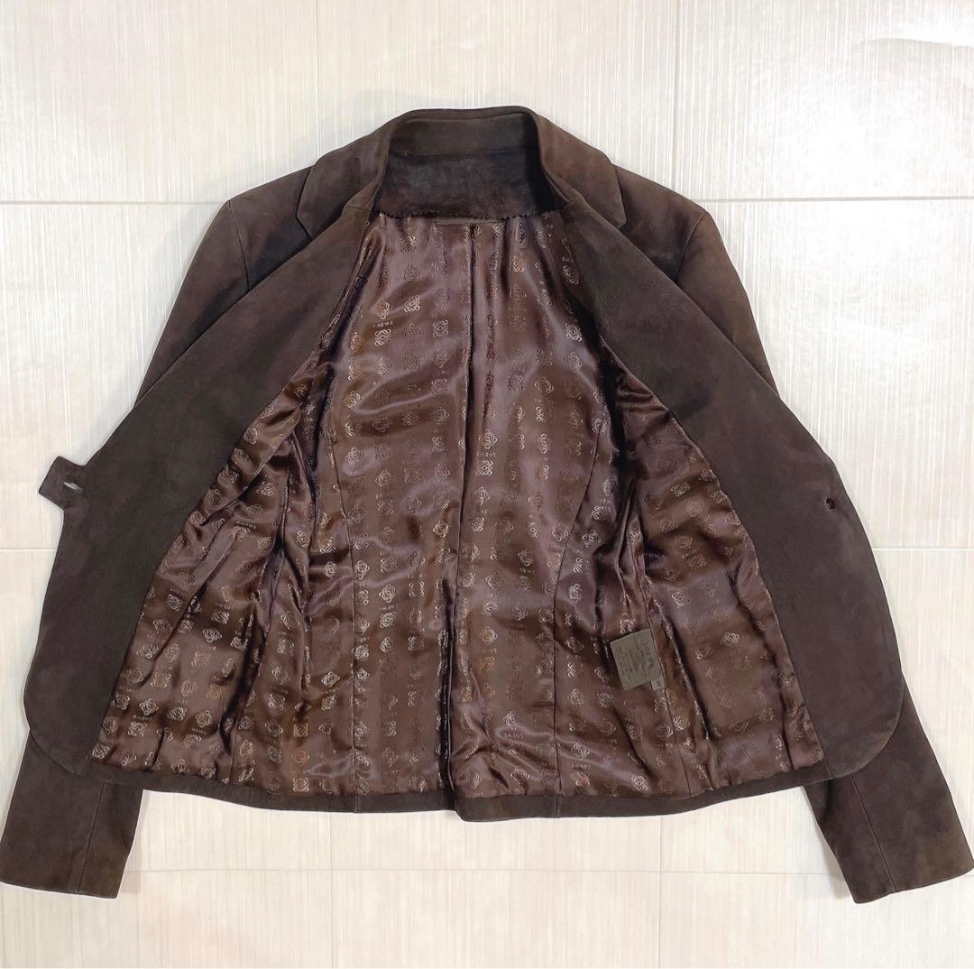 LOEWE ロエベ 羊革 レザージャケット スエード テーラードジャケット