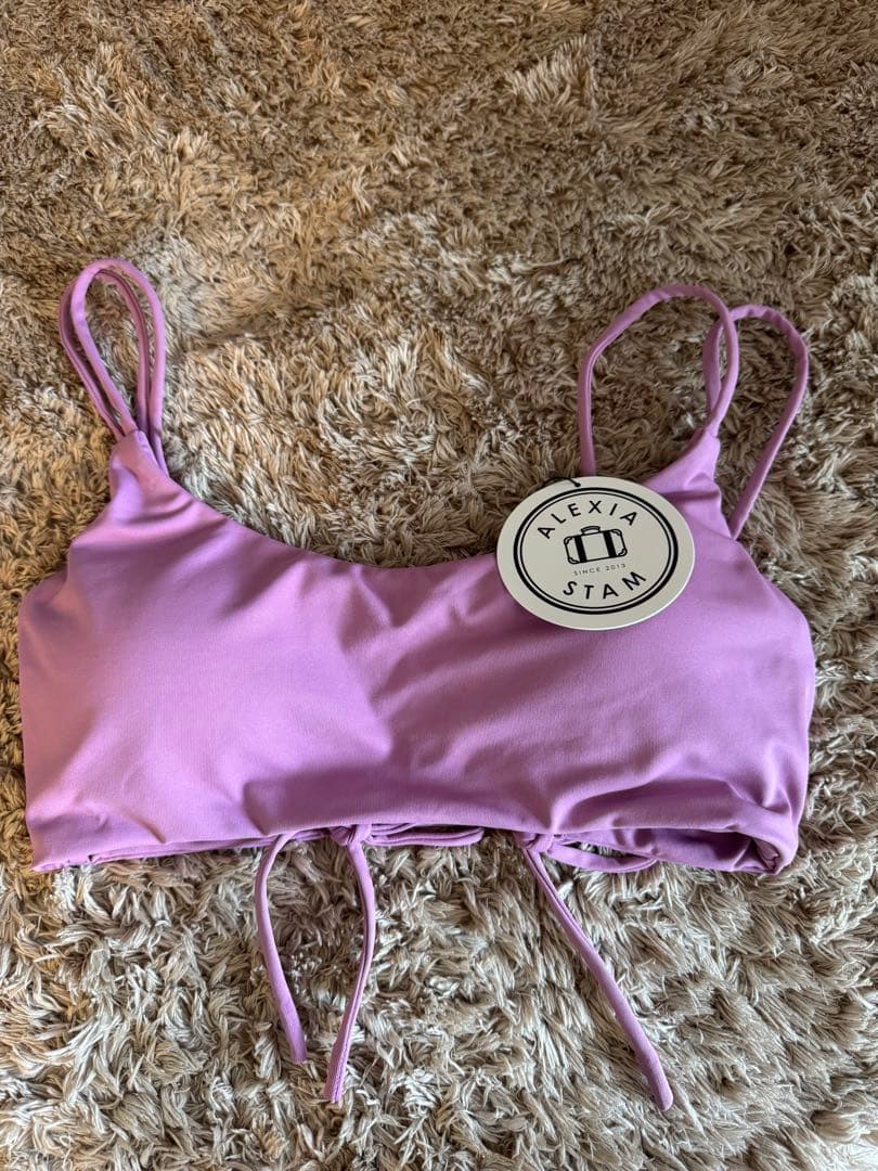 新品タグ付き　ALEXIA STAM ラベンダー ブラトップ 水着