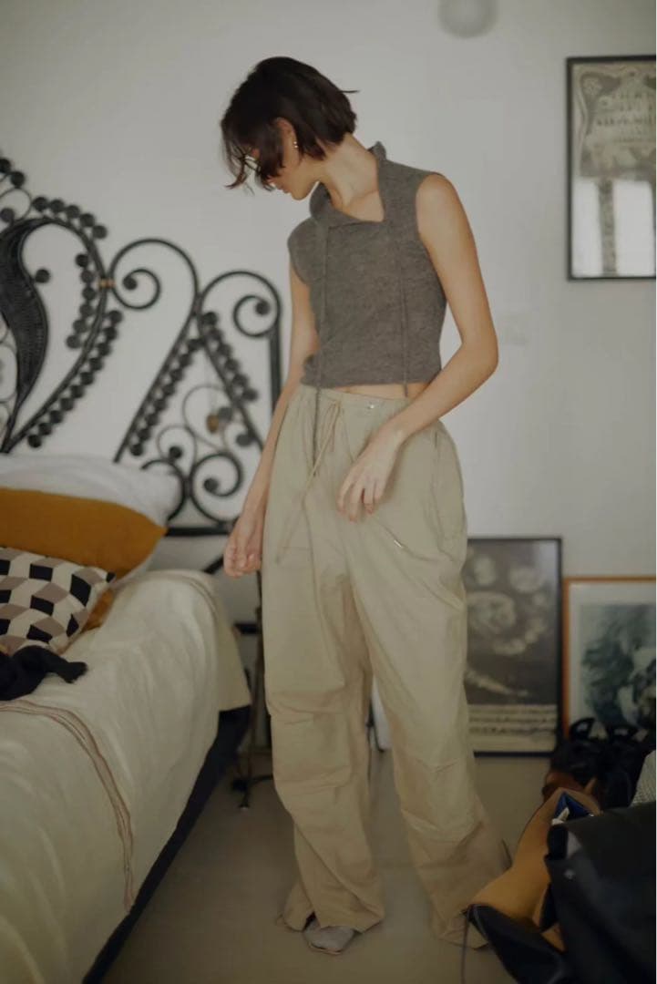 【THE SHISHIKUI】PARACHUTE PANTS / BEIGE