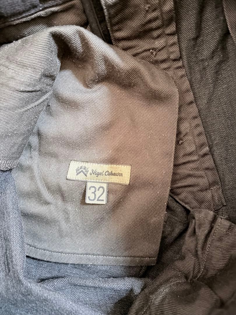 期間限定　ナイジェルケーボン ブリティッシュアーミーパンツ　ブラックデニム