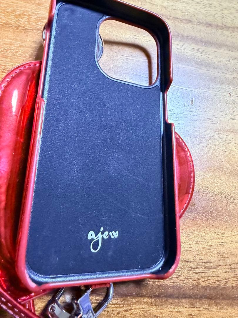 値下げ！ajew エジュー　スマホケース　メタルハート iPhone15pro