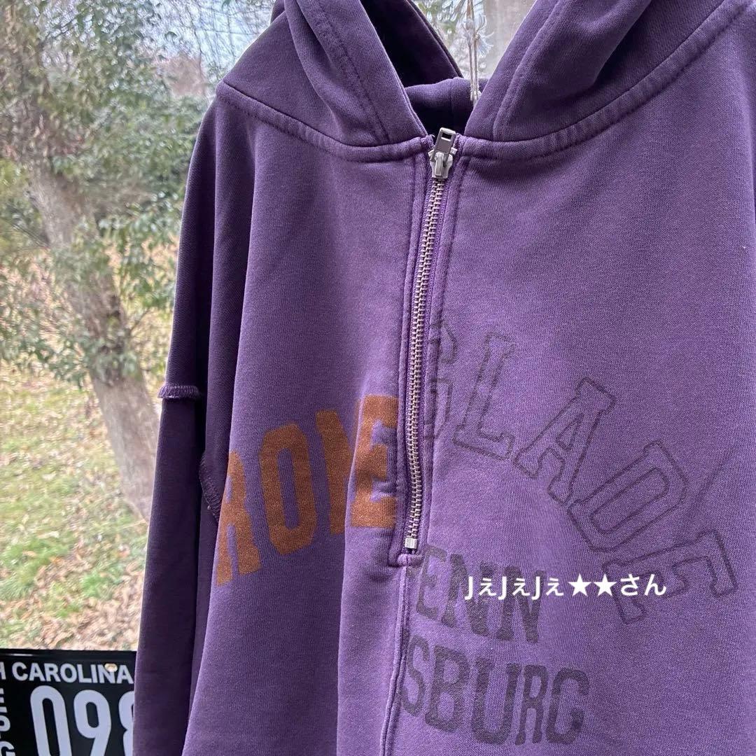 裏毛 ピグメント リメイク 風 パーカー ヴィンテージ パープル 2点