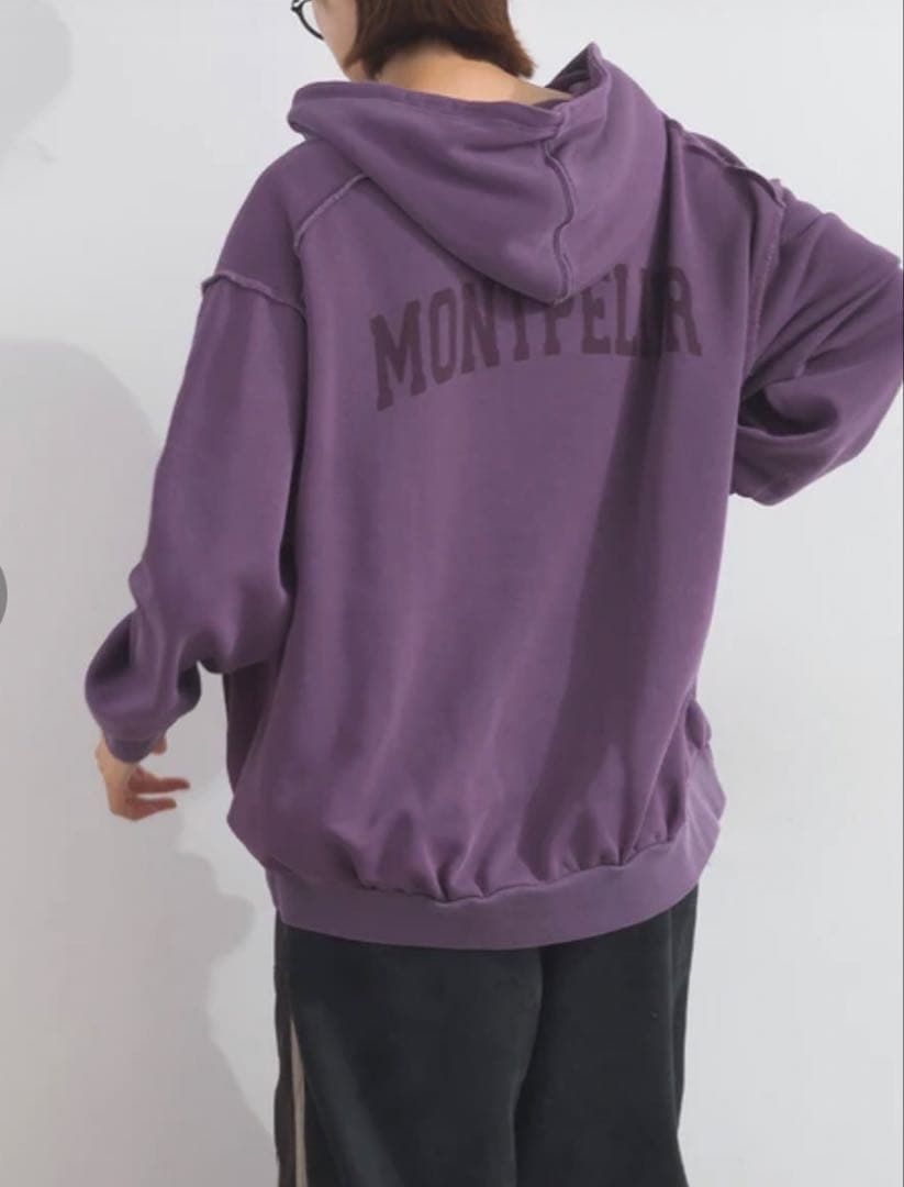 裏毛 ピグメント リメイク 風 パーカー ヴィンテージ パープル 2点