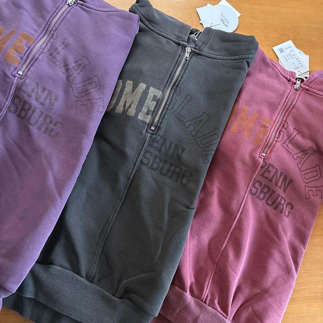 裏毛 ピグメント リメイク 風 パーカー ヴィンテージ パープル 2点