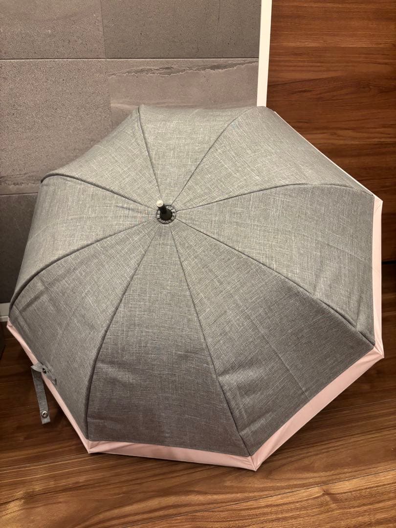 芦屋ロサブラン　ショートサイズ50cm　日傘 グレーとピンク