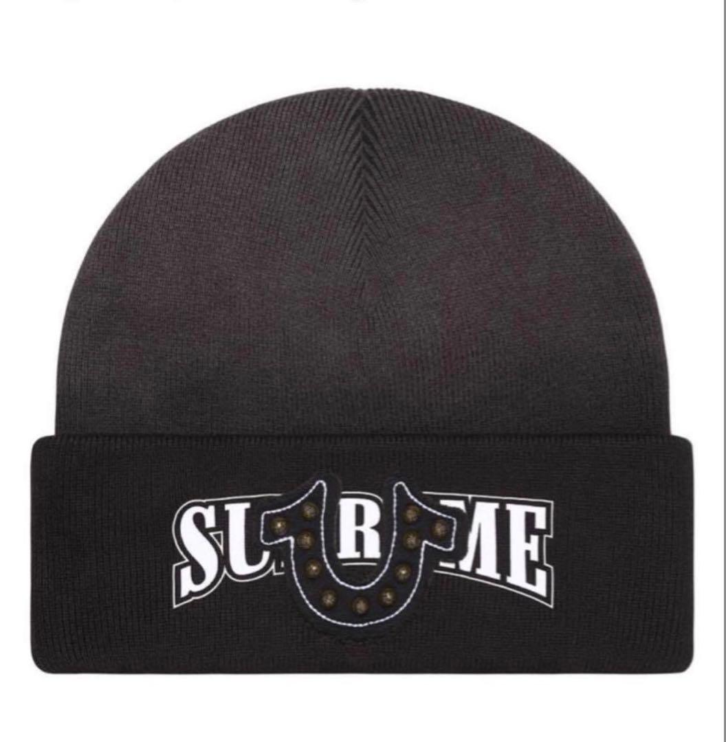 Supreme True Religion Beanie 黒トルゥーレリジョン