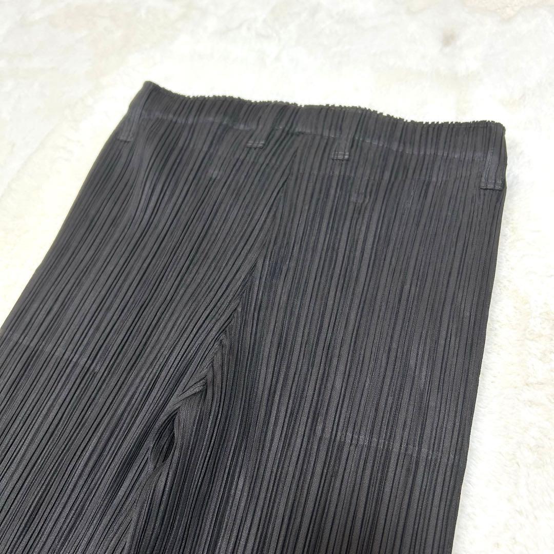 【美品】プリーツプリーズ ロングパンツ フレア ブラウン系 Lサイズ