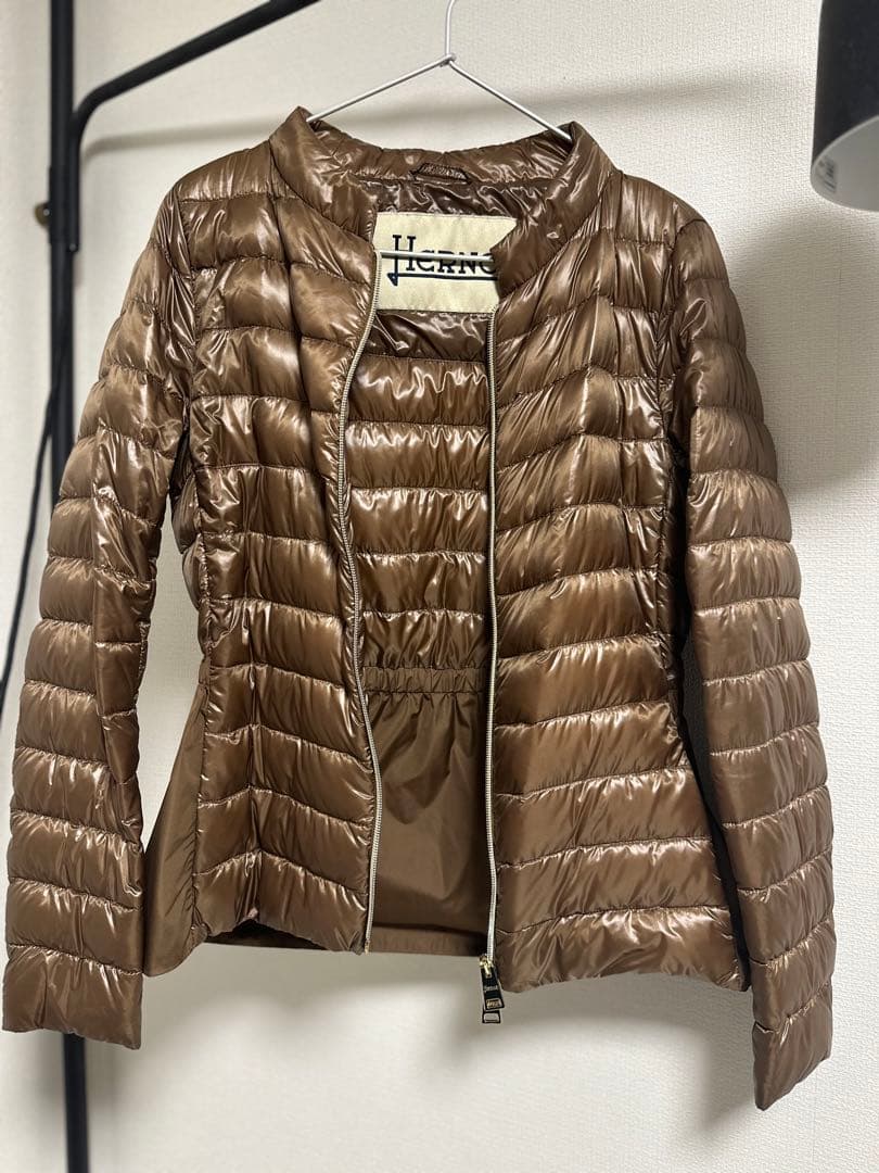 【美品】HERNO ブラウン ナイロン ジャケット サイズ42