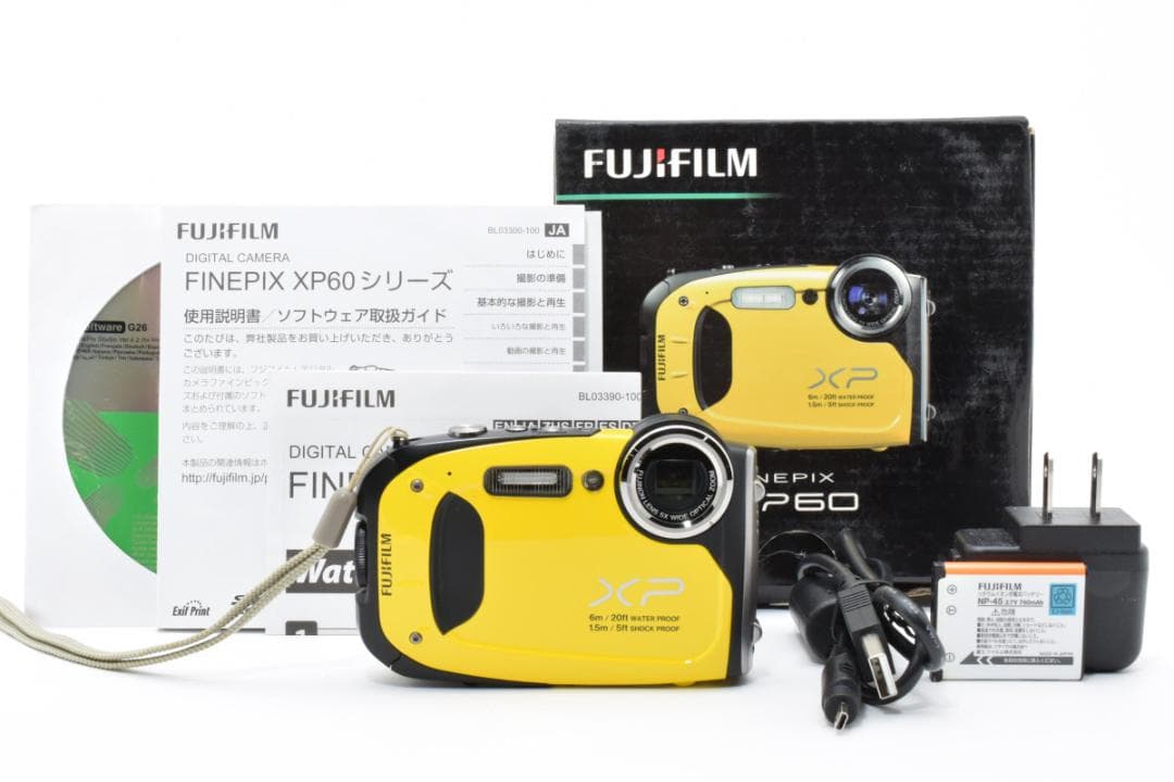 【美品】FUJIFILM FINEPIX XP60 イエロー　動作確認済