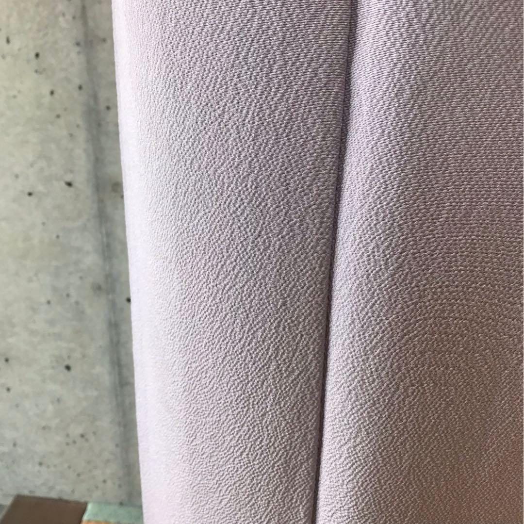 正絹　色無地　袷　柄八掛　裄68