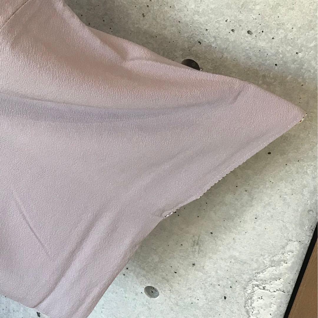 正絹　色無地　袷　柄八掛　裄68