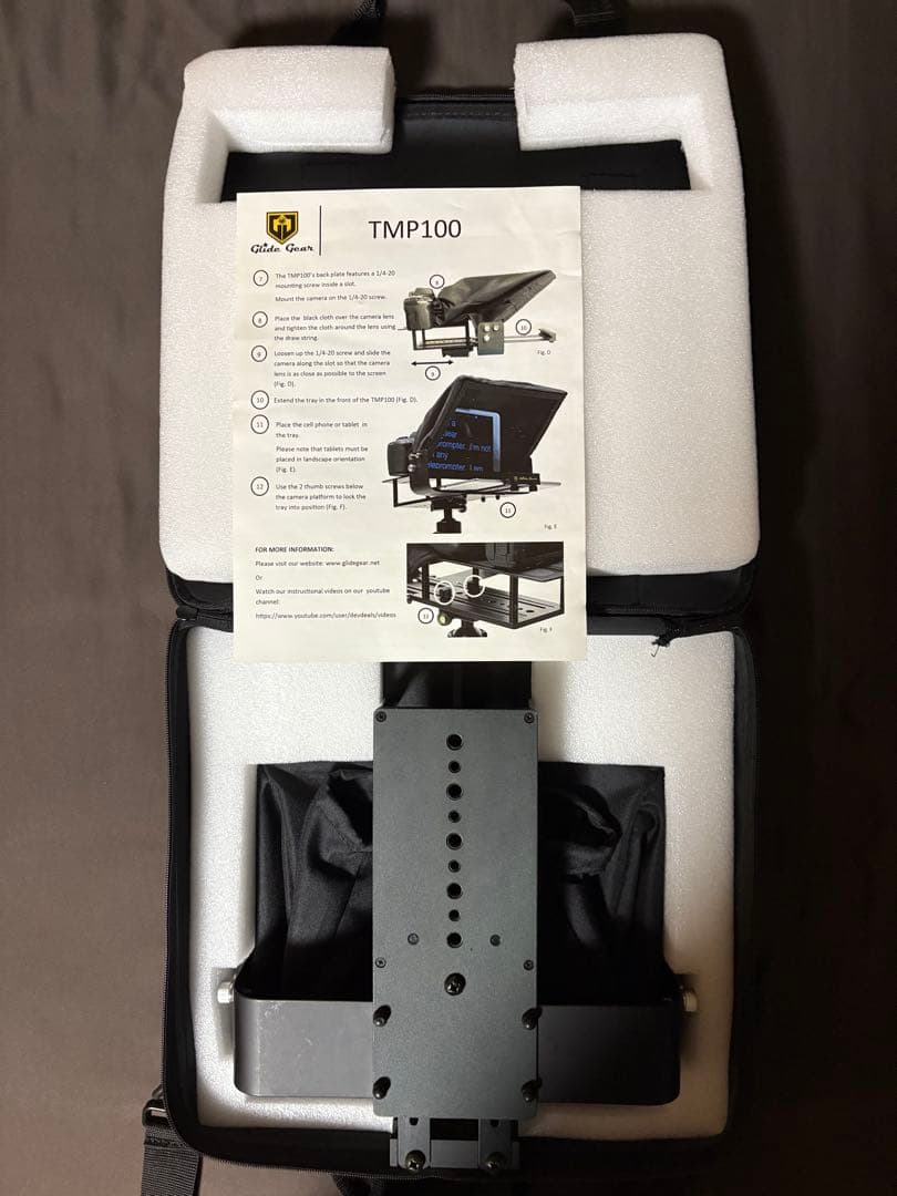プロンプター　Glide Gear TMP100 teleprompter