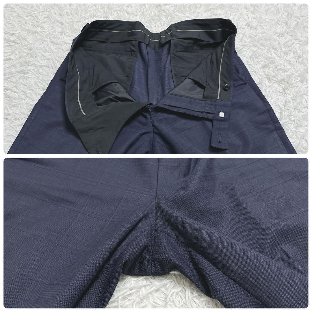 ✨美品✨　タカキュー　スーツ　３ピース　ネイビー　グレンチェック　170　AB