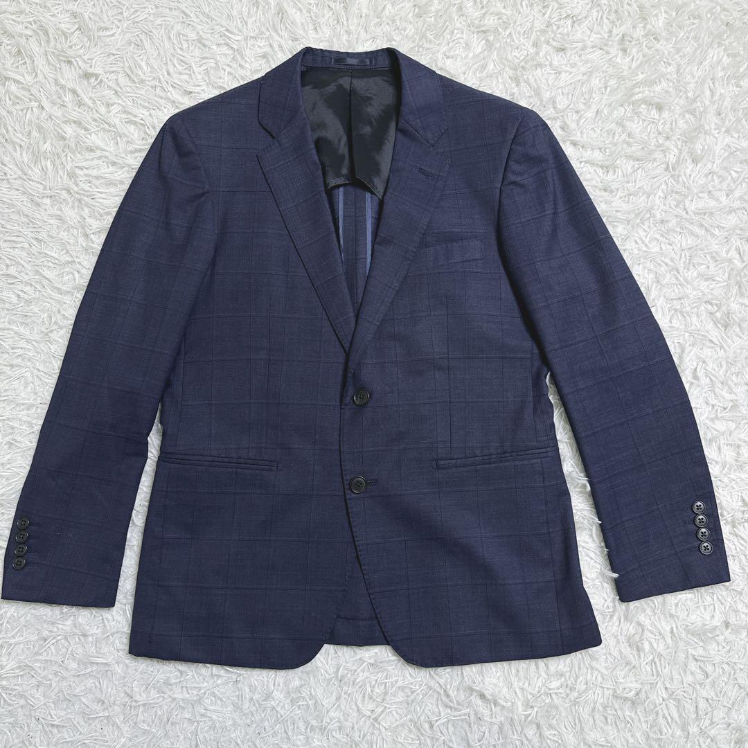 ✨美品✨　タカキュー　スーツ　３ピース　ネイビー　グレンチェック　170　AB