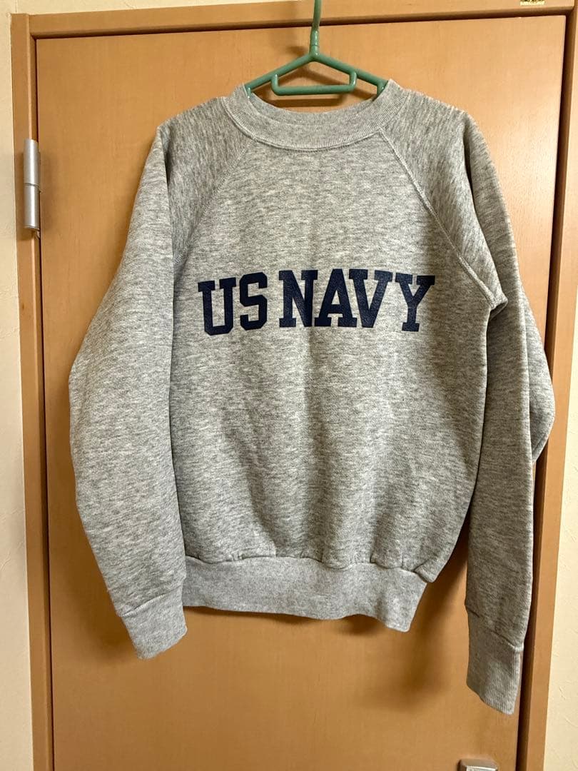 US NAVY スウェット グレーUSA製ミリタリー80s90s古着ビンテージ