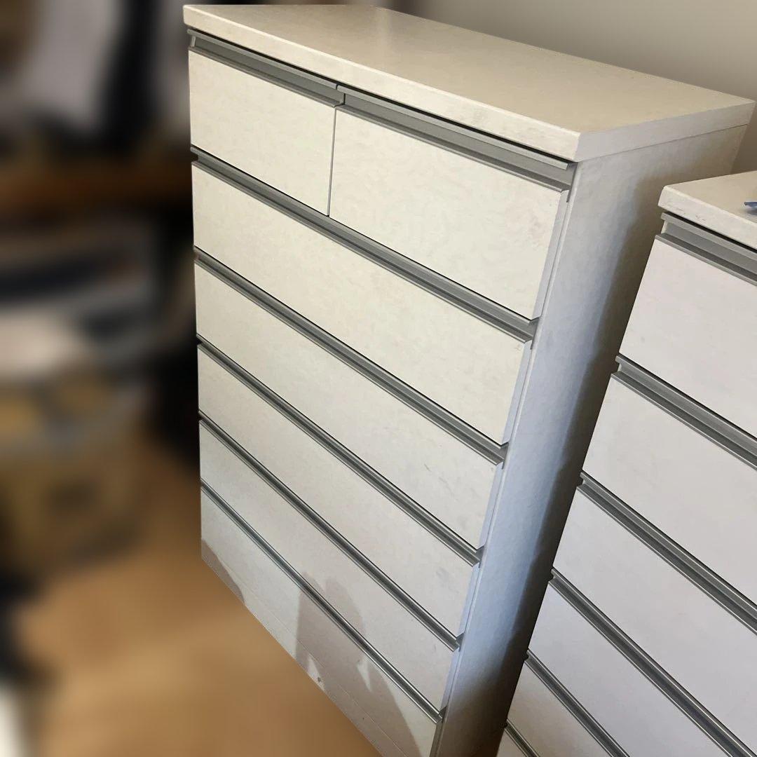 ハイチェスト ホワイト　6段W798×D420×H1280