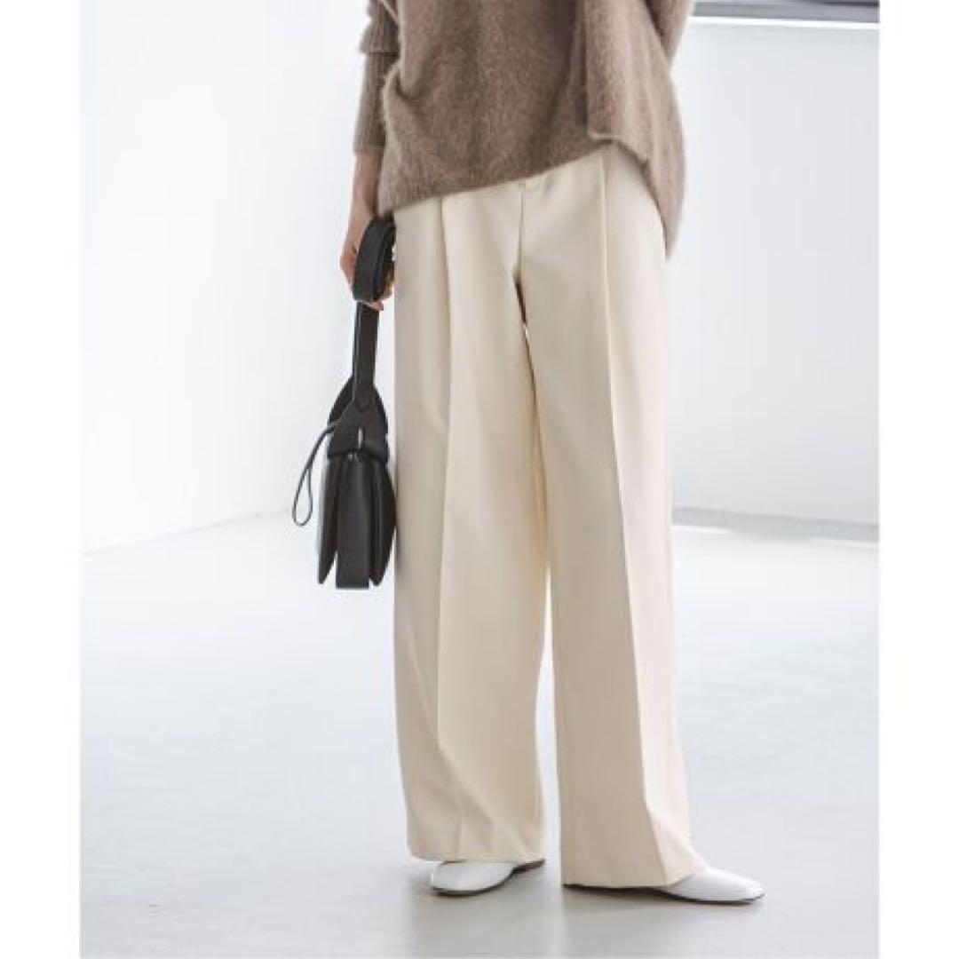 新品★ Noble ウールギャバスラックスパンツ