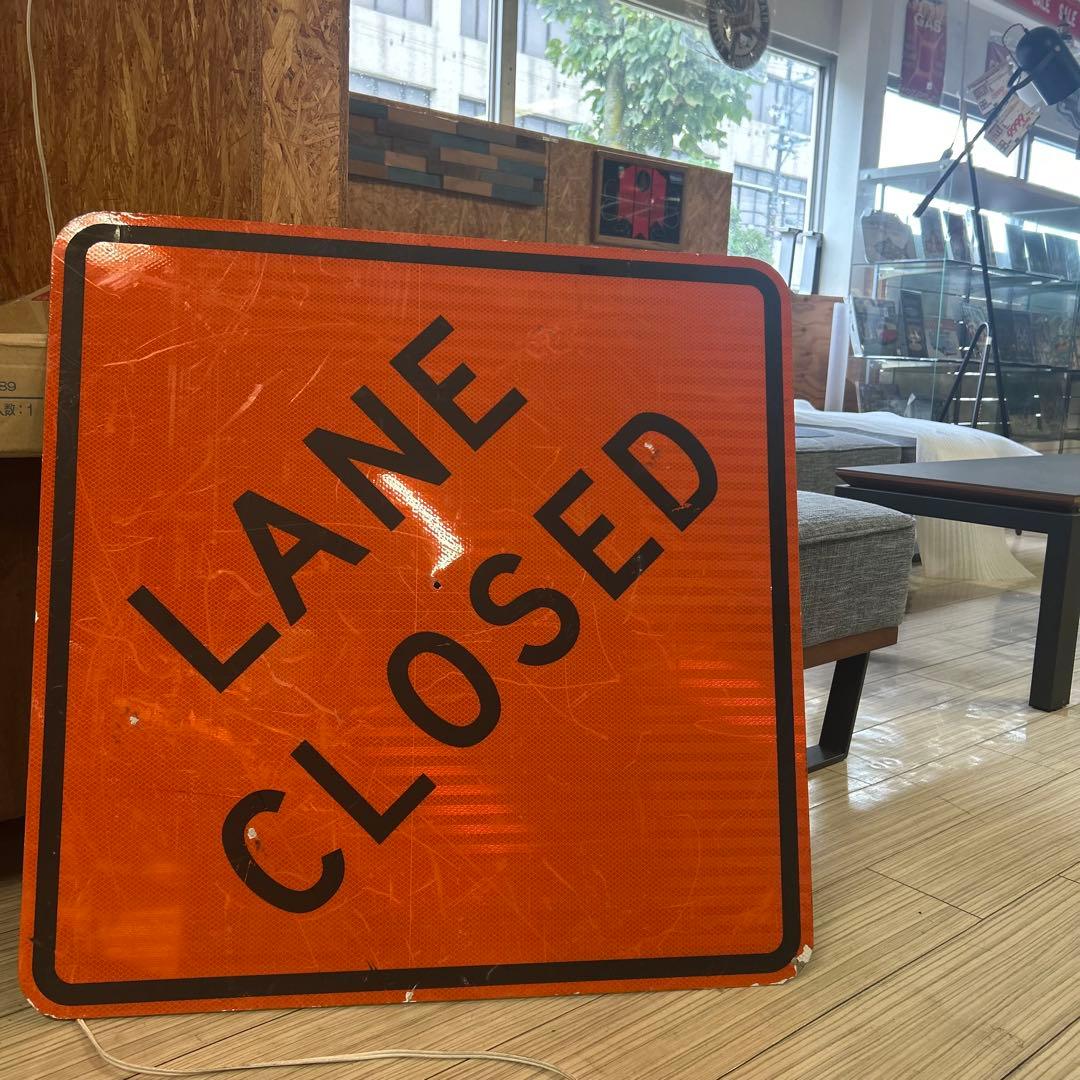 LANE CLOSED 交通標識 USA 看板 アメリカン 雑貨