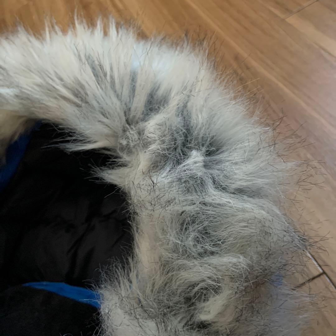 Lノースフェイスハイベントブルー青クラウスダウンジャケットパーカーファー付