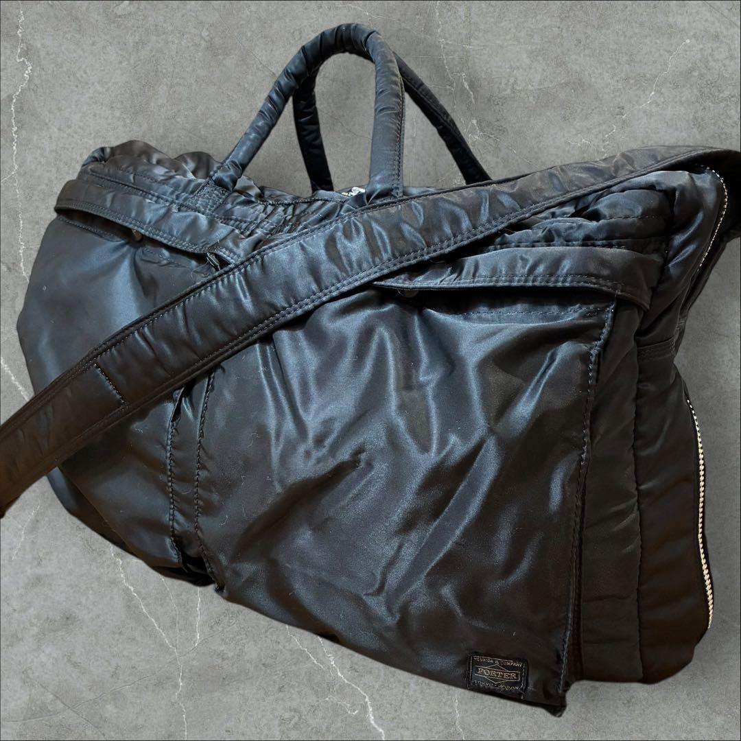 ポーター タンカー 大容量 2way ボストンバッグ　ショルダーバッグ ブラック