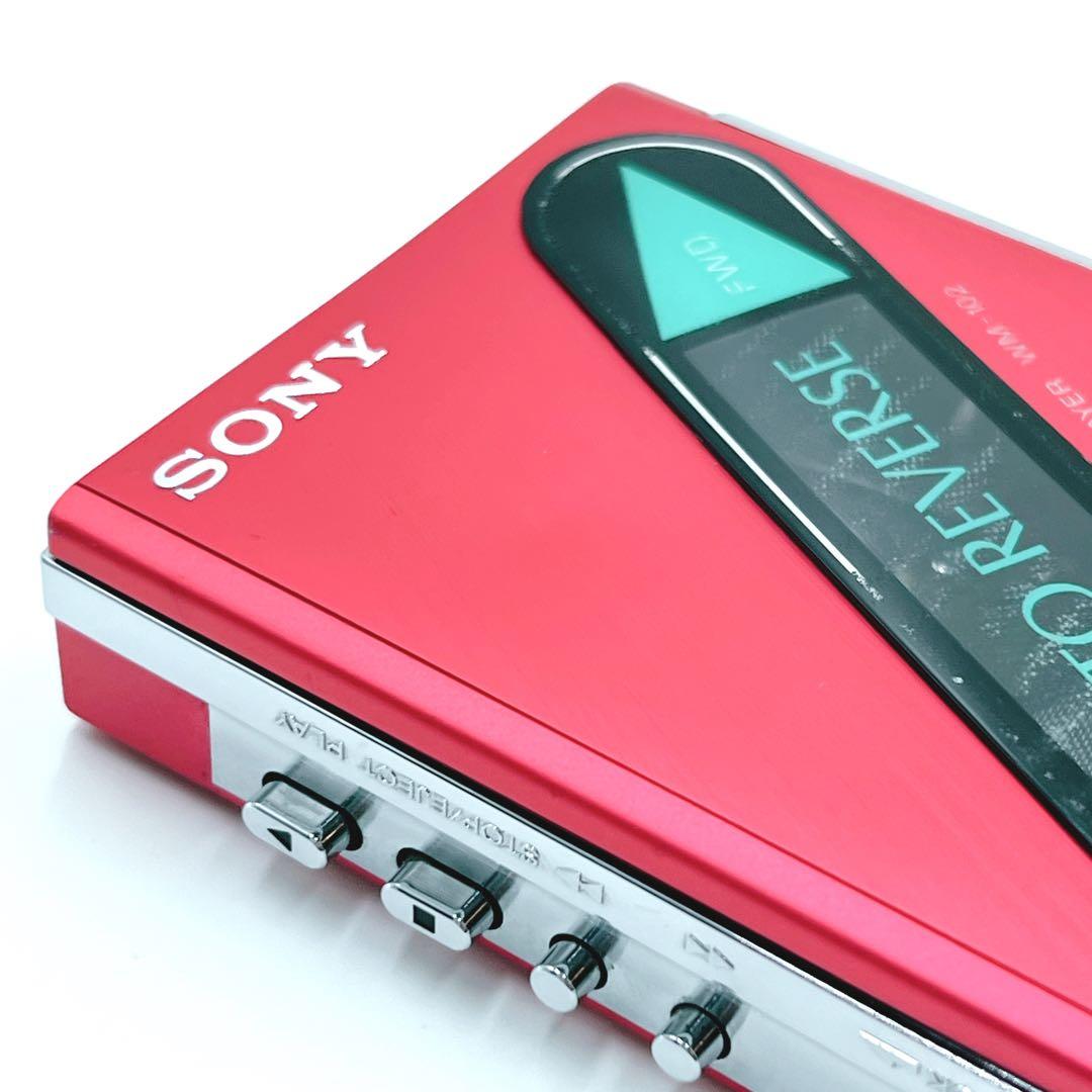 【超美品・動作品】 SONY WM-102 ウォークマン　 希少色　レッド
