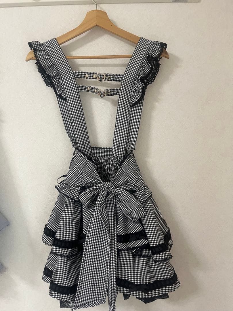 LIZLISA/リズリサ はしごリボンチェックティアードスカパン