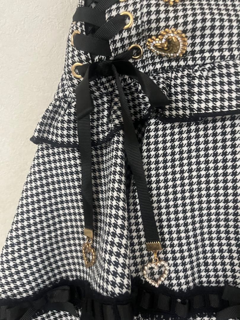 LIZLISA/リズリサ はしごリボンチェックティアードスカパン